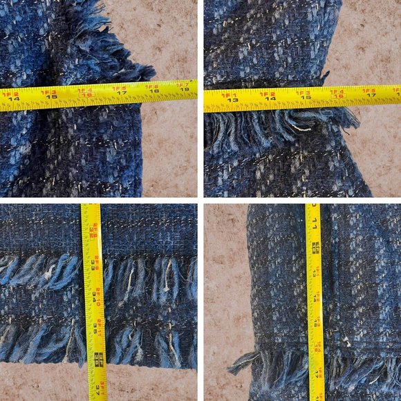 NEW Kate Spade Jasmeen Blue Metallic Wool Tweed Blend Sleeveless Dress Size 10 - Picture 7 of 9